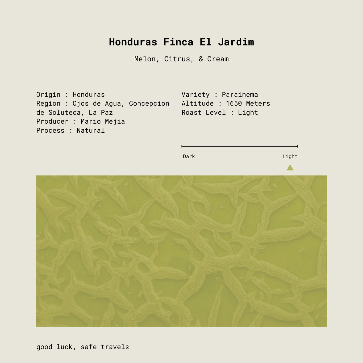 Honduras Finca El Jardim Parainema Natural