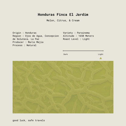 Honduras Finca El Jardim Parainema Natural